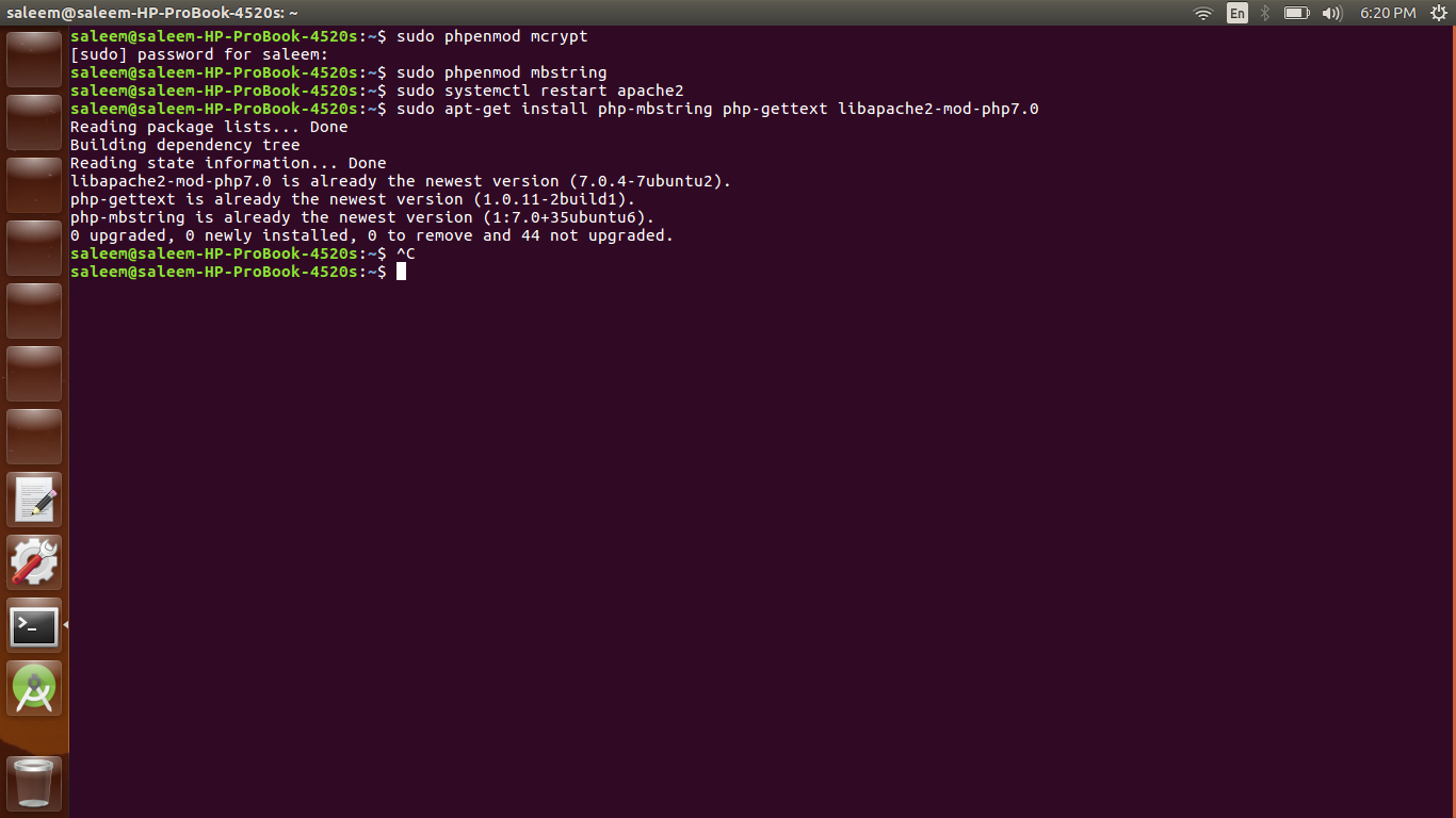 Install mbstring php ubuntu